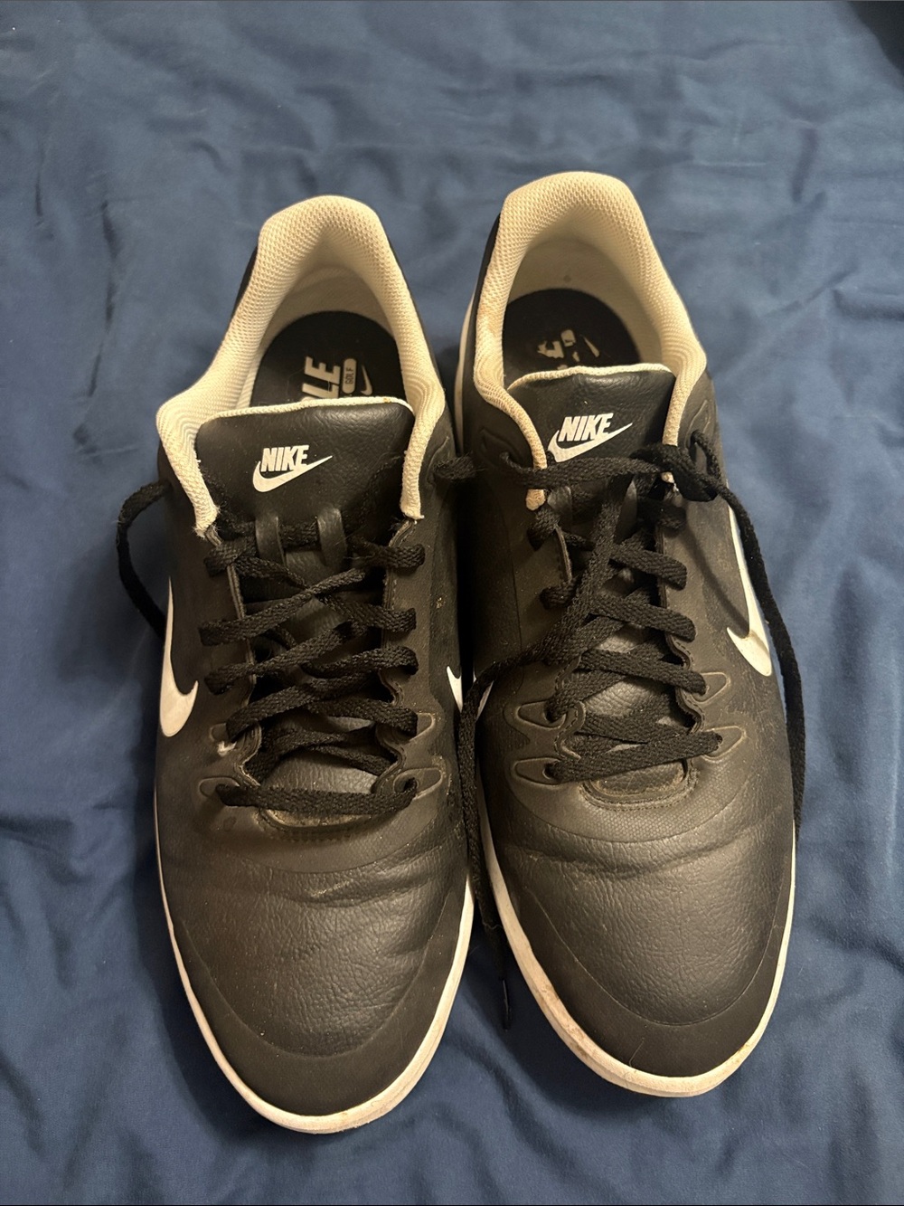 Nike Golf Black Shoes with White Swoosh